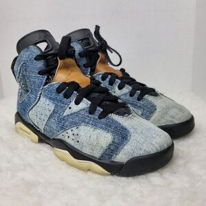 Nike Air Jordan 6 Sneaker Mens Size 6 Retro “Washed Denim” CV5489-401 Shoes